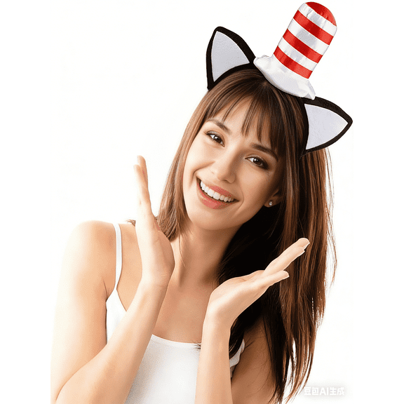 YABOANG Cat Ears Fashion Headband, Black, 1 Count