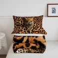 thumbnail image 5 of Erosebridal Leopard Print Comforter Set Wild Animal Skin Bed Comforter Set Brown Black Tie Dye Cheetah Bedding, South American Animals Duvet Set Queen 3 Piece - 1 Comforter 2 Pillowcases, 5 of 6