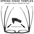 thumbnail image 3 of GFDYREE 3 Pack Reading Glasses Spring Hinge Stylish Readers Black/Tortoise for Men and Women, 3 of 7