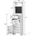 thumbnail image 7 of Royalcraft 5-in-1 Shoe Cabinet with Flip Drawer, Entryway Shoe Storage with Pegboard, Adjustable Shelf, Wood Entryway Cabinet, White, 7 of 7