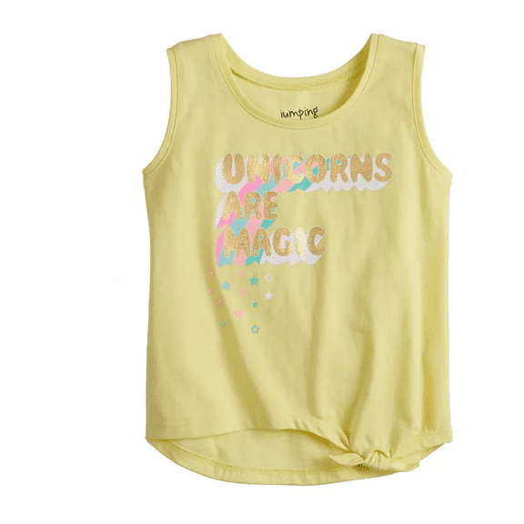 Toddler Girl Jumping Beans Knot-Front Tank Top, Size: 4T, Lt Yellow