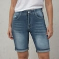 thumbnail image 4 of GEWSEY Women's Mid-Rise Bermuda Shorts (Also Available in Plus) Navy, S, 4 of 9