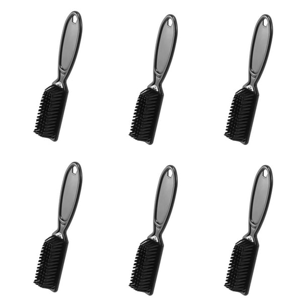 6X Cepillo de Desvanecimiento Peine Tijeras Cepillo de Limpieza Cepillo de Limpieza Forma de Cabeza