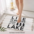 thumbnail image 6 of Life Is Better at The Lake Doormat Outdoor Entrance 16"x24", Rustic Black Artistic Aesthetics Absorb Moisture Dirt Door Mats, Non-Slip Rubber Backing Floor Mats Indoor, Low-Profile Front Door Rugs, 6 of 9