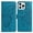 Blue, variant on For iPhone 14 Folio Wallet Case with Wrist Strap, Embossed Butterfly Pattern, Lightweight Protective PU Leather Phone Case with Credit Card/Cash Slots, Magnetic Closure, Red