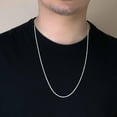 thumbnail image 4 of Sterling Silver 925 High Polished DC Rope 070 Chain 3.4mm Made in Italy 20" Jewelry Female Unisex, 4 of 5