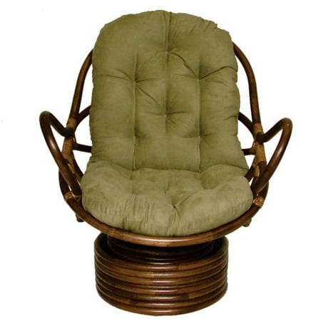 international caravan rattan coil base swivel rocker with micro