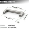 thumbnail image 3 of Knobelite 30 Pack Stainless Steel Kitchen Cabinet Handles Hole Centers 4 inch 102mm Square Cabinet Pulls Brushed Satin Nickel Dresser Drawer Pulls, 3 of 6