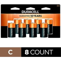Duracell - CopperTop C Alkaline Batteries with recloseable package - long lasting, all-purpose C battery for household and business - 8 count