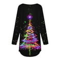 thumbnail image 6 of asdoklhq Oversized Sweaters for Women Casual Long Sleeve Round Neck Pullover Loose Blouse Ethnic Style Printed ShirtsTops Multicolor M, 6 of 6