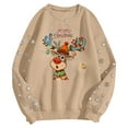 thumbnail image 2 of Merry Christmas Sweatshirts for Women 2025 Long Sleeve Crewneck Cute Reindeer Graphic Sweatshirt Pullover Tops, 2 of 5