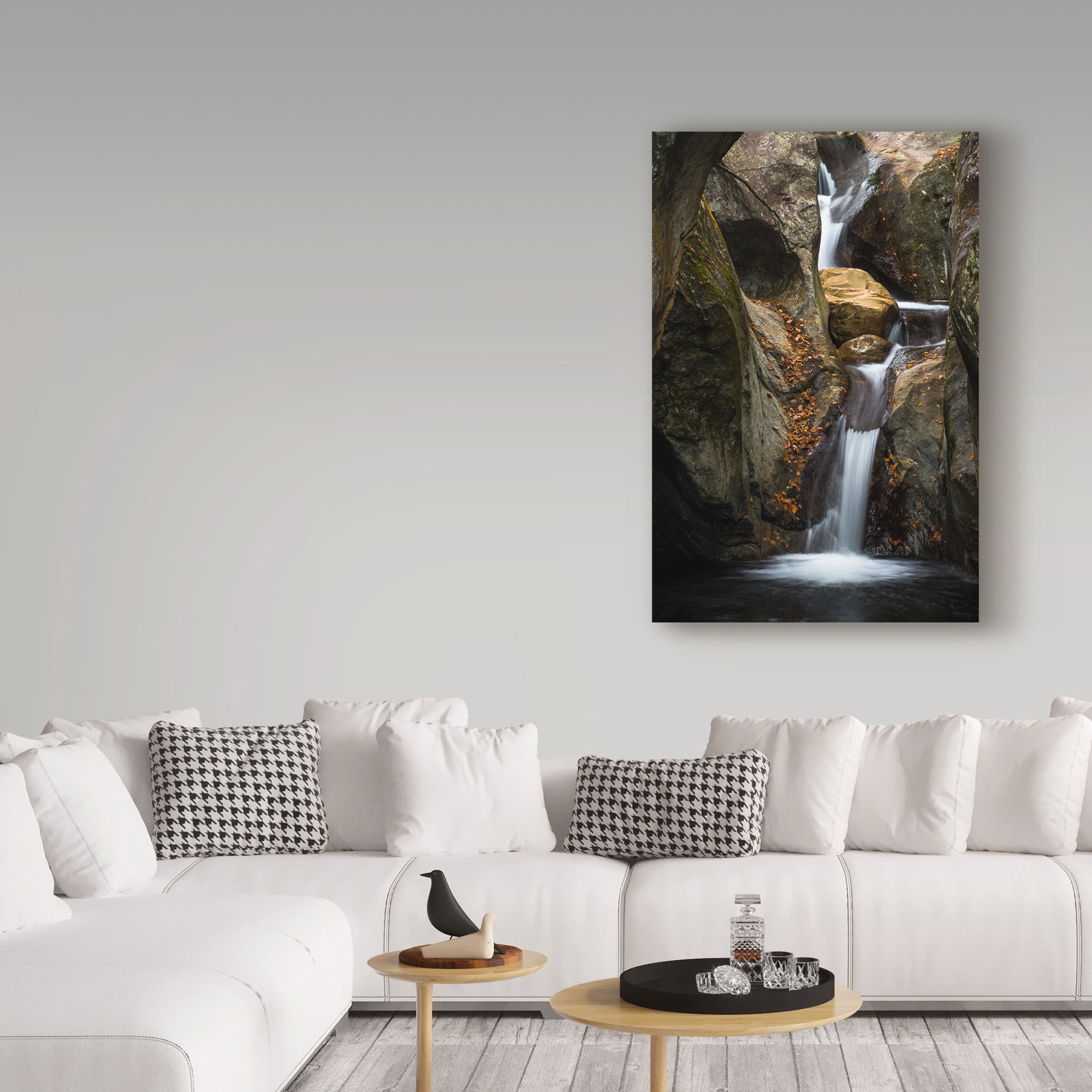 Trademark Fine Art 'Autumn Waterfall Cliffs' Canvas Art by Brenda Petrella Photography Llc