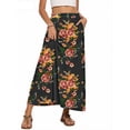 thumbnail image 3 of Fantaslook Long Skirts for women Boho Casual Maxi Skirt Trendy Elastic Waist Flowy Skirts with Pockets, 3 of 8