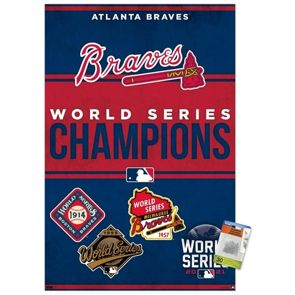 MLB Atlanta Braves - Champions 23 Wall Poster with Pushpins, 22.375" x 34"