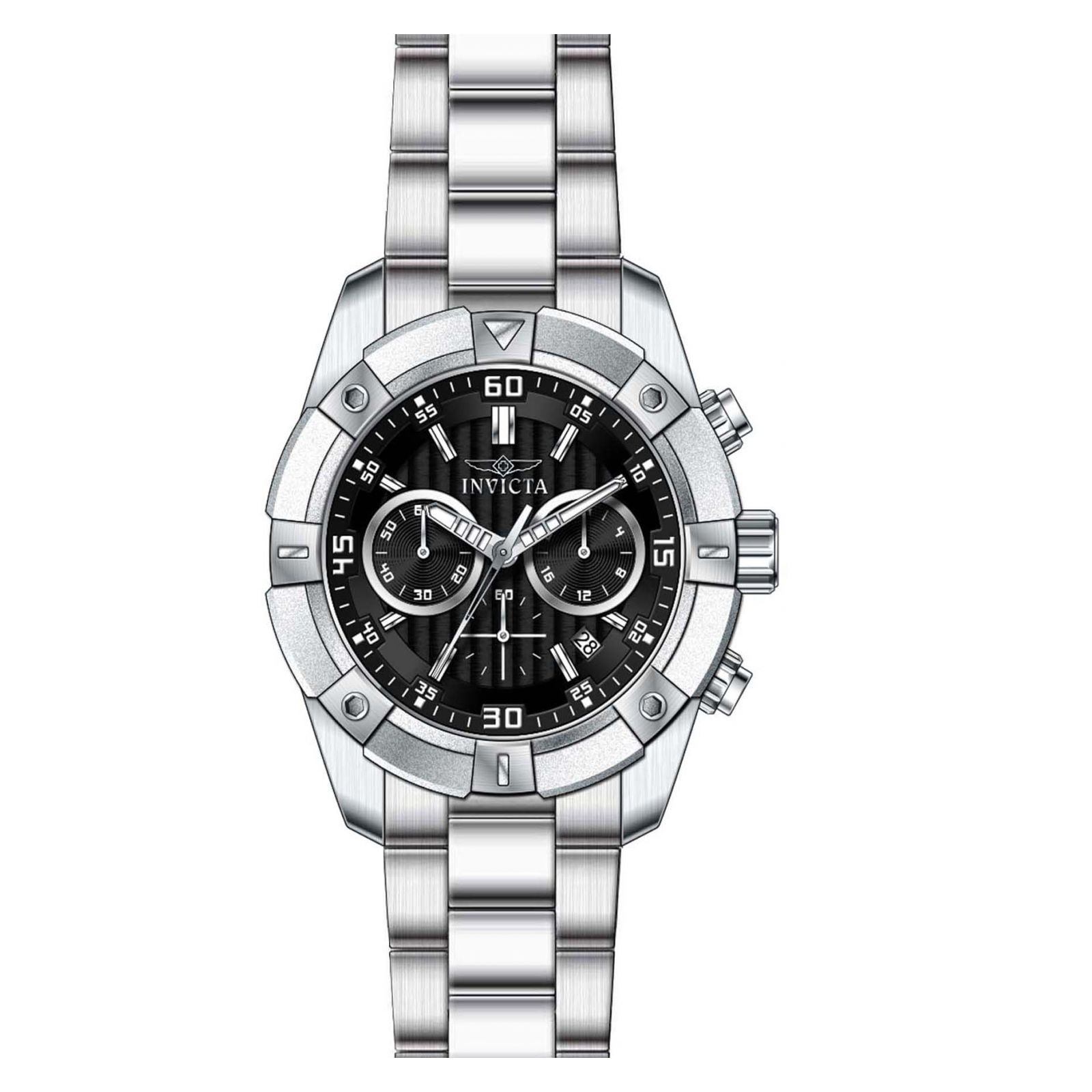 Invicta Men's 21466 Specialty Chrono Ss Black Dial Ss Watch
