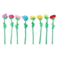 thumbnail image 1 of 8 piezas de peluche artificial rosa tallo flexible flores de rosa rosa rosa decoración de rosas de peluche de peluche, 1 of 4