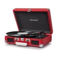 thumbnail image 3 of Crosley Cruiser Deluxe Stereo Bluetooth Portable Suitcase Record Player with 3-speed Turntable - Red - CR8005D-RE, 3 of 5