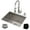 Stainless Steel, variant on KRAUS 24-inch 18 Gauge Pax Laundry and Utility Sink Combo Set with Bolden 18-inch Kitchen Faucet and Soap Dispenser, Stainless Steel Matte Black Finish