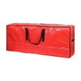 thumbnail image 5 of 65-inch Christmas Tree Storage Bag - Dustproof & Waterproof Green Storage Cover with Reinforced Handles, ID Card Slot and Two-Way Zipper for Artificial Trees Red, 5 of 5