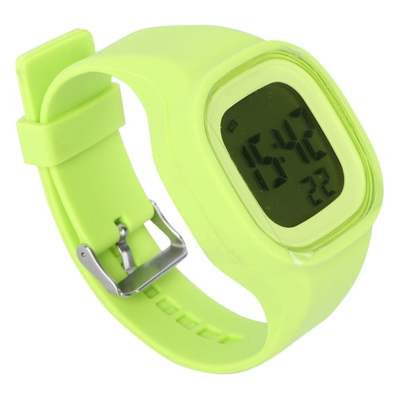 LOLIPPYY Green Silicone Wristwatch with Night Backlight and Multiple Functional Features