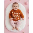 thumbnail image 6 of Baby Boy Girl Halloween Oversized Knit Sweater Letter Pumpkin Chunky Long Sleeve Pullover Sweater Shirts Warm Fall Winter Tops Clothes, 6 of 8