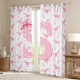 thumbnail image 2 of Castle Fairy Personalized Initial Girl Blackout Curtains Set of 2 (52x84 Each),Pink White Window Curtains,Cartoon Bowknot Curtains and Drapes,Luxury Bedroom Decor, 2 of 6