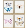 thumbnail image 3 of PixonSign 4 PCS Adhesive Canvas Posters Colorful Butterfly Boho Gril's Room Minimalist Framed Wall Art Modern Prints Fine Wall Décor Classic Artwork for Living Room, Bedroom -11"x14" Natural, 3 of 5