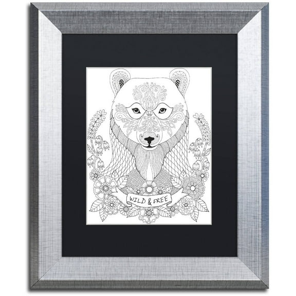 Trademark Fine Art "Animals 4" Canvas Art by Hello Angel, Black Matte, Silver Frame