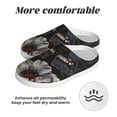 thumbnail image 6 of Fotbe Midnight Butterfly Floral Dream Pattern Women's Fuzzy Curly Fur Memory Foam Loafer Slippers Indoor Outdoor Slippers Winter Home Shoes-46/47, 6 of 7