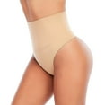 thumbnail image 2 of Women High Waist Seamless Tummy Control Pants Body Shaper Briefs G-string Thong, 2 of 5