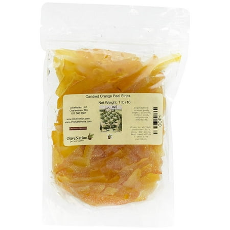 OliveNation Candied Orange Peel Slices 1 lb (16 oz.) - 16
