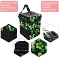 thumbnail image 2 of Saint Patrick's Day Foldable Car Trash Bin with Lid, Leak-proof Mini Trash Can, Hanging Storage Bag for Car, 2 of 6