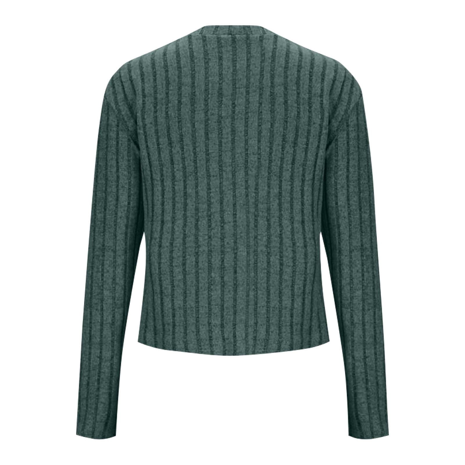 Womens Knit Sweater Coat Jacket Button down Solid Color Fall Winter Soft Warm Tops with Pockets - image 4