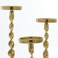 thumbnail image 5 of DecMode 3 Candle Gold Aluminum Metal Candle Holder, Set of 3, 5 of 7