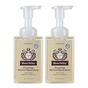 Moon Valley Herbal Foaming Hand Soap, Unscented Two Pack, Vegan, Recyclable Bottle