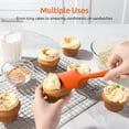 thumbnail image 6 of U-Taste 600°F High Heat Resistant Silicone Spatula Set of 4, BPA-Free Food Grade Kitchen Cooking Baking Mixing One Piece Seamless Flexible Rubber Scraper for Nonstick Cookware (Orange), 6 of 10