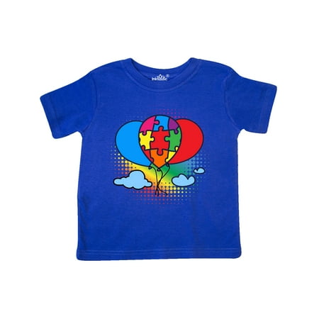

Inktastic Autism Awareness Puzzle Ribbon Balloon Gift Toddler Toddler Girl T-Shirt