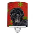 thumbnail image 1 of Caroline'S Treasures Ss4718Cnl Affenpinscher Rojo Verde Copos De Nieve Navidad Cerámica Luz Nocturna Compacta Con Certificación Ul Ideal Para Dormitorio, Baño, Guardería, Pasillo, Cocina, 6 X 4 X 3 Mu, 1 of 1