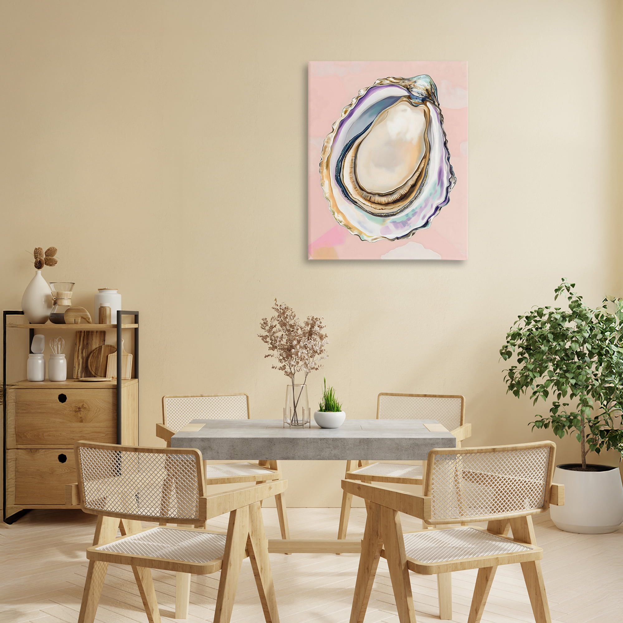 Stupell Industries Pink Oyster Shell Elegance Canvas Wall Art, design by The Prints Vibe