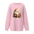 thumbnail image 5 of Lorytime Christmas Womens Crewneck Sweatshirt Oversized Santa Claus Plush Shirt Long Sleeve Pullover Loose Tops, 5 of 5