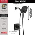 thumbnail image 3 of Delta Faucet Ashlyn 17 Series Dual-Handle Delta Shower Trim Kit with In2ition 2-in-1 Shower Head with Handheld Spray, Matte Black Shower Fixture, Matte Black T17264-BL-I Valve Not Included, 3 of 8