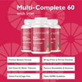 thumbnail image 2 of Celebrate Vitamins Multi-Complete 60 Bariatric Multivitamin with Iron Chewables, 60 mg of Iron, Tropical, 180 count, 2 of 5