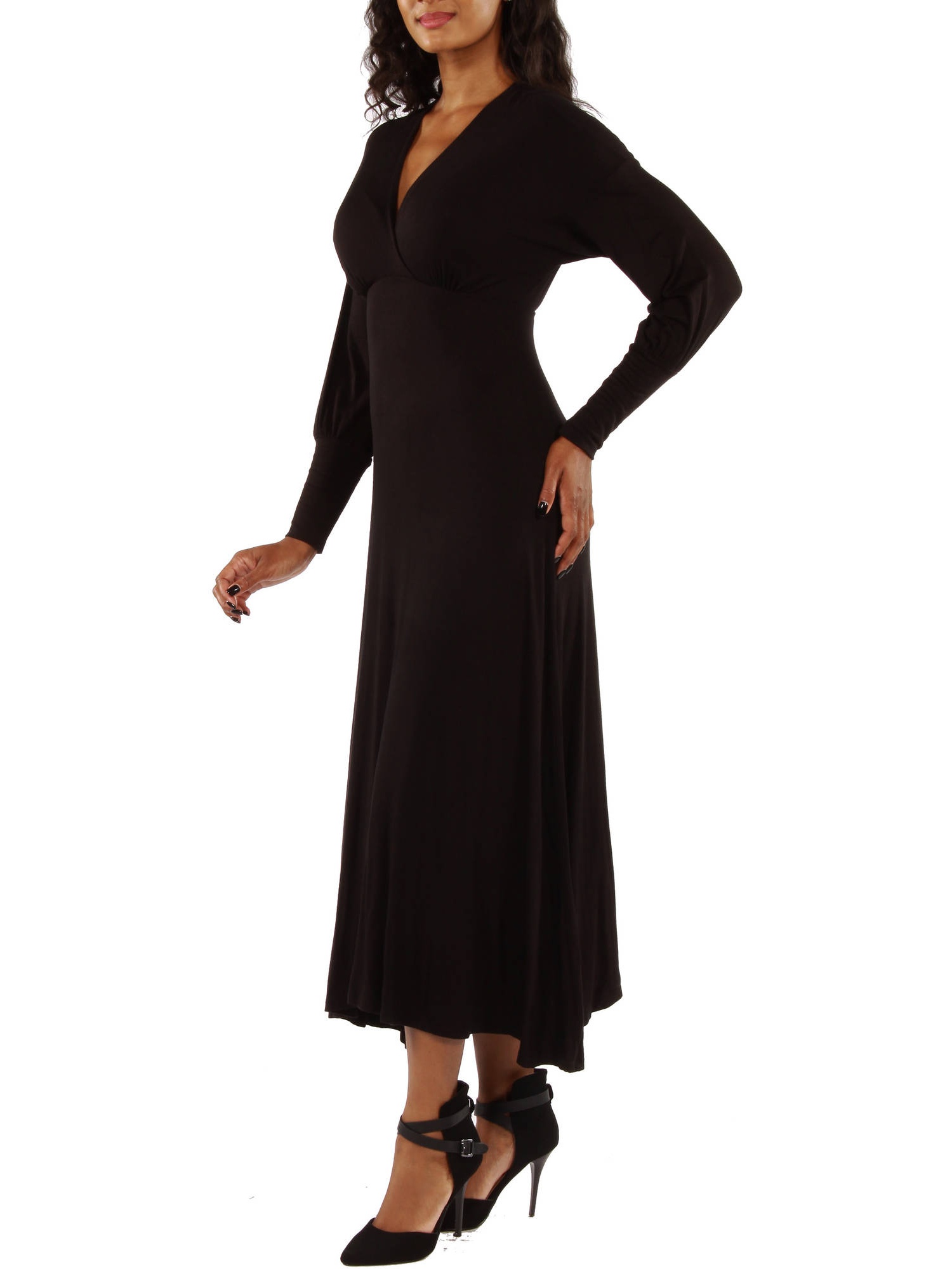 Women S Long Sleeve Empire Maxi Dress