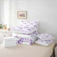 thumbnail image 6 of Castle Fairy 7-Piece Teens Girls Plaid Bow Knot Twin Bedding Set, 6 of 8