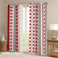 thumbnail image 2 of Manfei Chic Abstract Teens Curtains Pack of 2 (42x84 Each), Red Square Checkered Curtains Blackout, Modern Buffalo Plaid Bedroom Curtains, Window Curtains Decor, 2 of 6