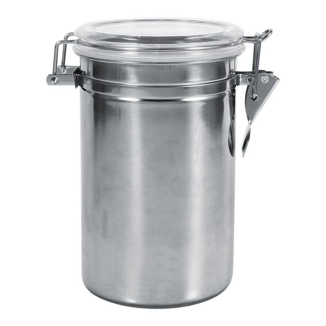 LYUMO Kitchen Storage Bottle,4 Sizes Stainless Steel Kitchen Food Storage Container Bottle Sugar Tea Coffee Beans Canister, Kitchen Storage Box