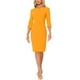 thumbnail image 2 of Vestido Vintage para Mujer Inspire Chic de Manga 3/4, Vestidos Sheath para Trabajar, Talla XS, Amarillo Brillante, 2 of 6