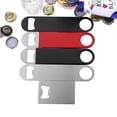 thumbnail image 5 of Juego de 5 abridores de botellas de cerveza de acero inoxidable con mango recubierto de negro, abridores de botellas de vino, abridor de botellas, decapsulador de cerveza, Plat oso de fresa Electrónica, 5 of 5