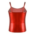 thumbnail image 2 of Sxiwei Kids Girls Spaghetti Shoulder Straps Dance Shirt Metallic Athletic Sports Camisole Tank Top Red 10, 2 of 6