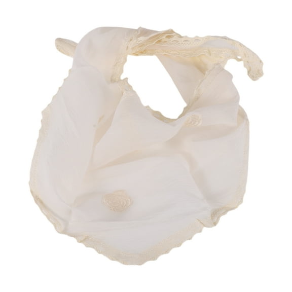 Unique Bargains 1 Pc Country Style Triangle Bandana Flower Turban Crochet Hair Scarf for Women Beige